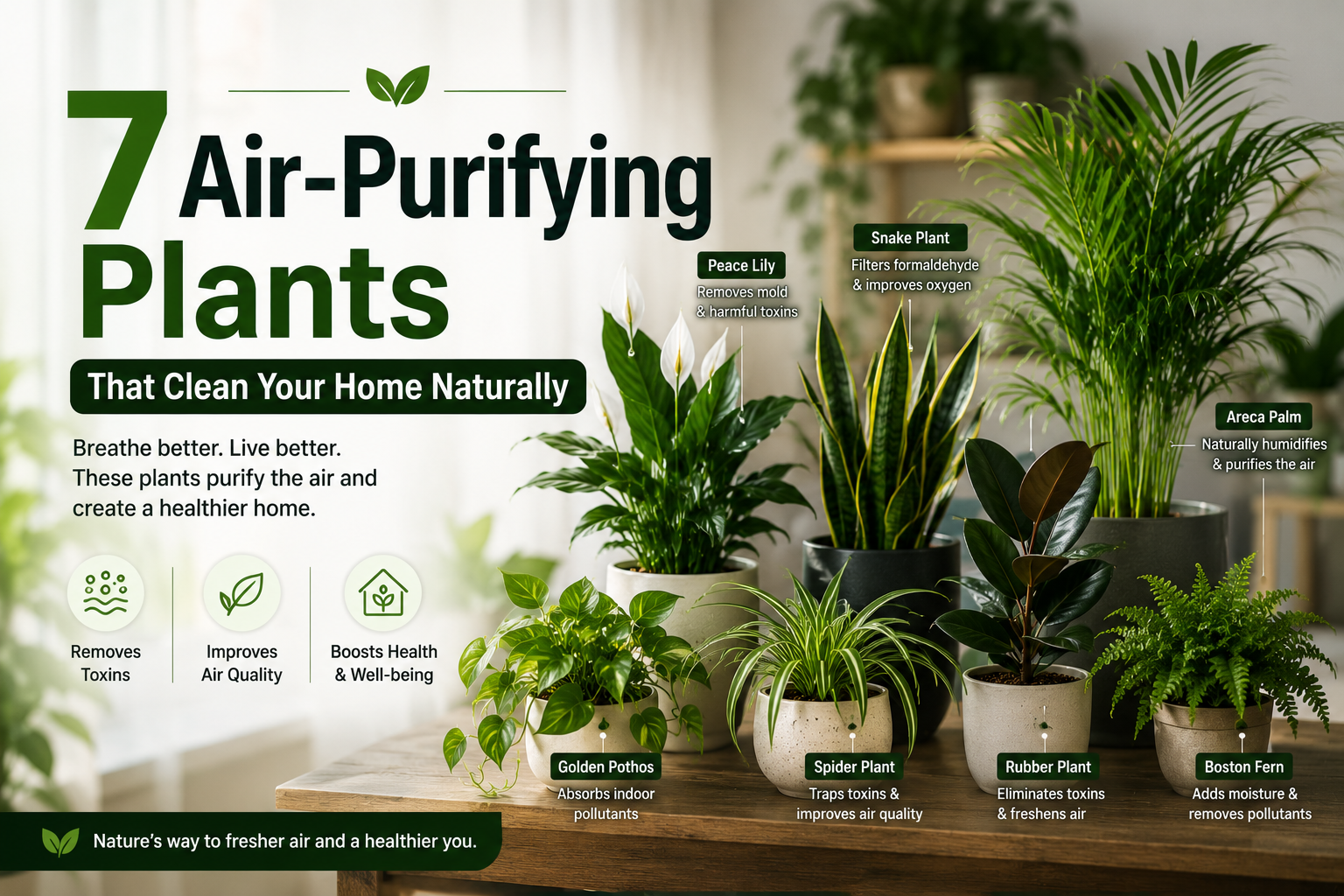 Air purifying plants